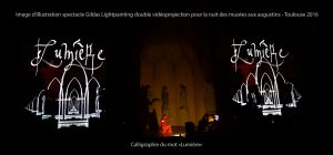 Illustration Spectacle Gildas lightpainting double vidéoprojection