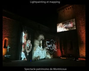 Gildas Lightpainting vidéomapping Montricoux