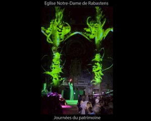 Gildas Lightpainting vidéomapping Église Notre-Dame Rabastens