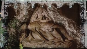 Visuel Gildas Lightpainting Nuit des musées augustins Toulouse Vierge Pieta